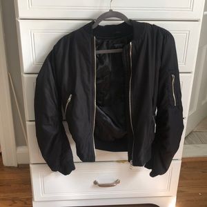 Black bomber jacket